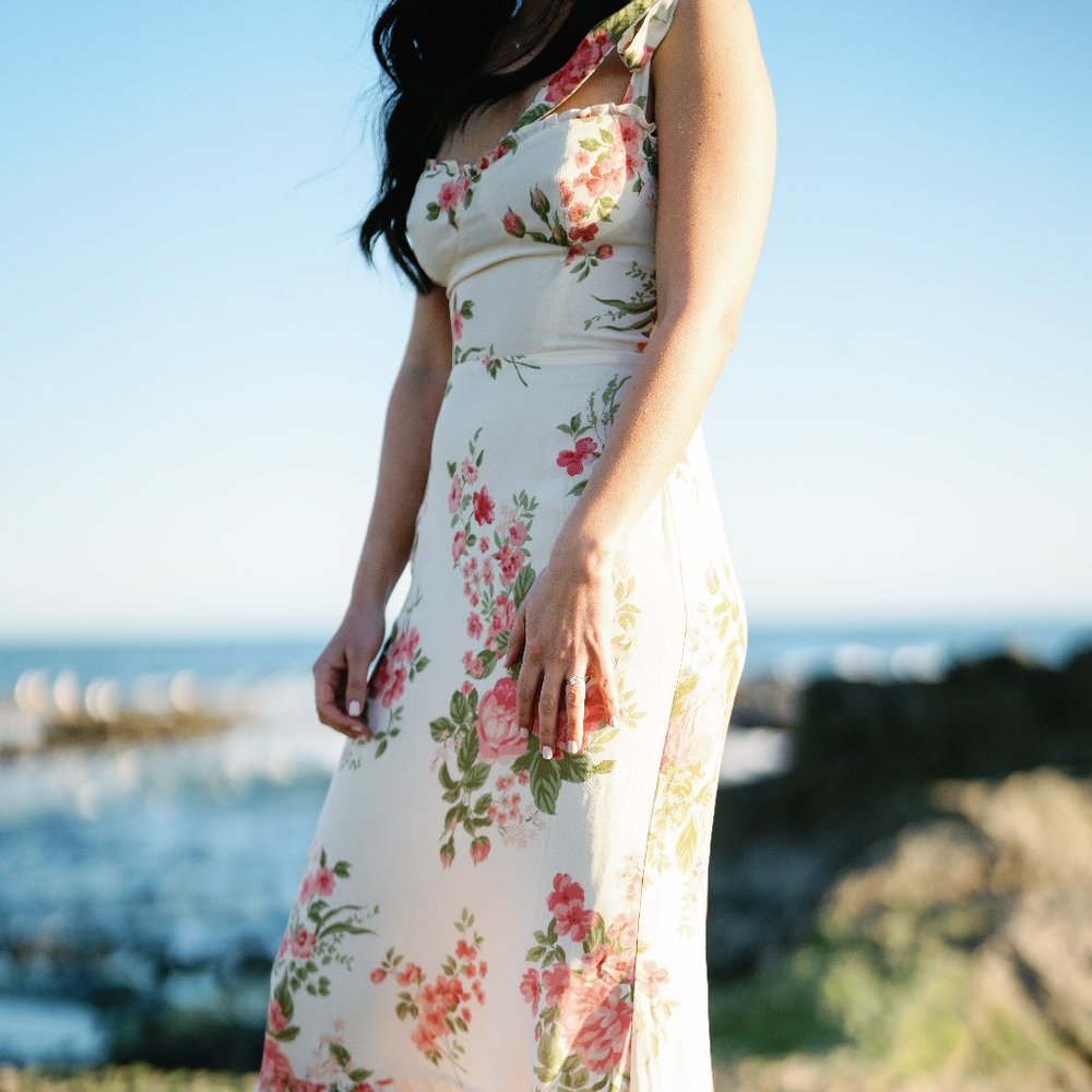 Reformation Jasen Dress Size 4 - excellent like new - corsage pattern - Picture 5 of 9